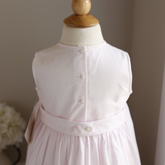 Pink Smocked Heirloom Dress 100% Cotton Pearls Hand Embroidery Size 4 NWT - Picture 5 of 8